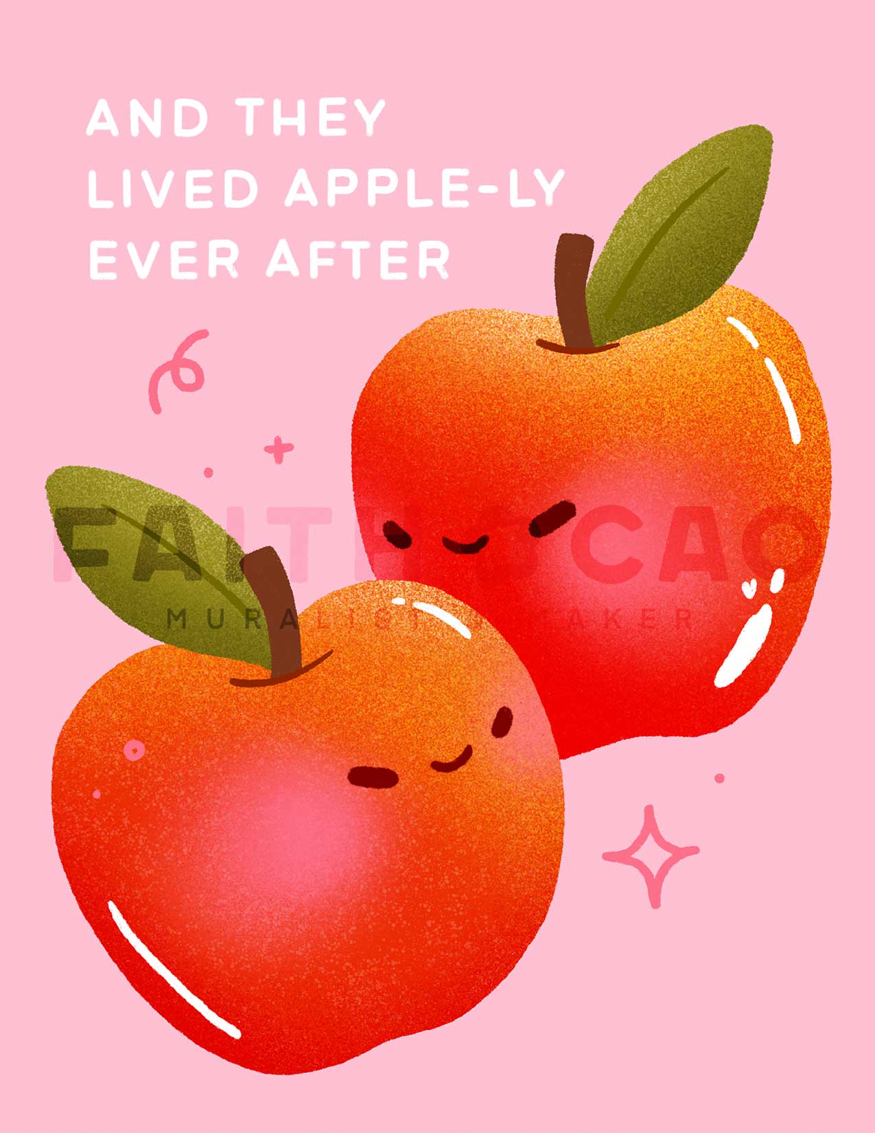 Apple Wedding Card