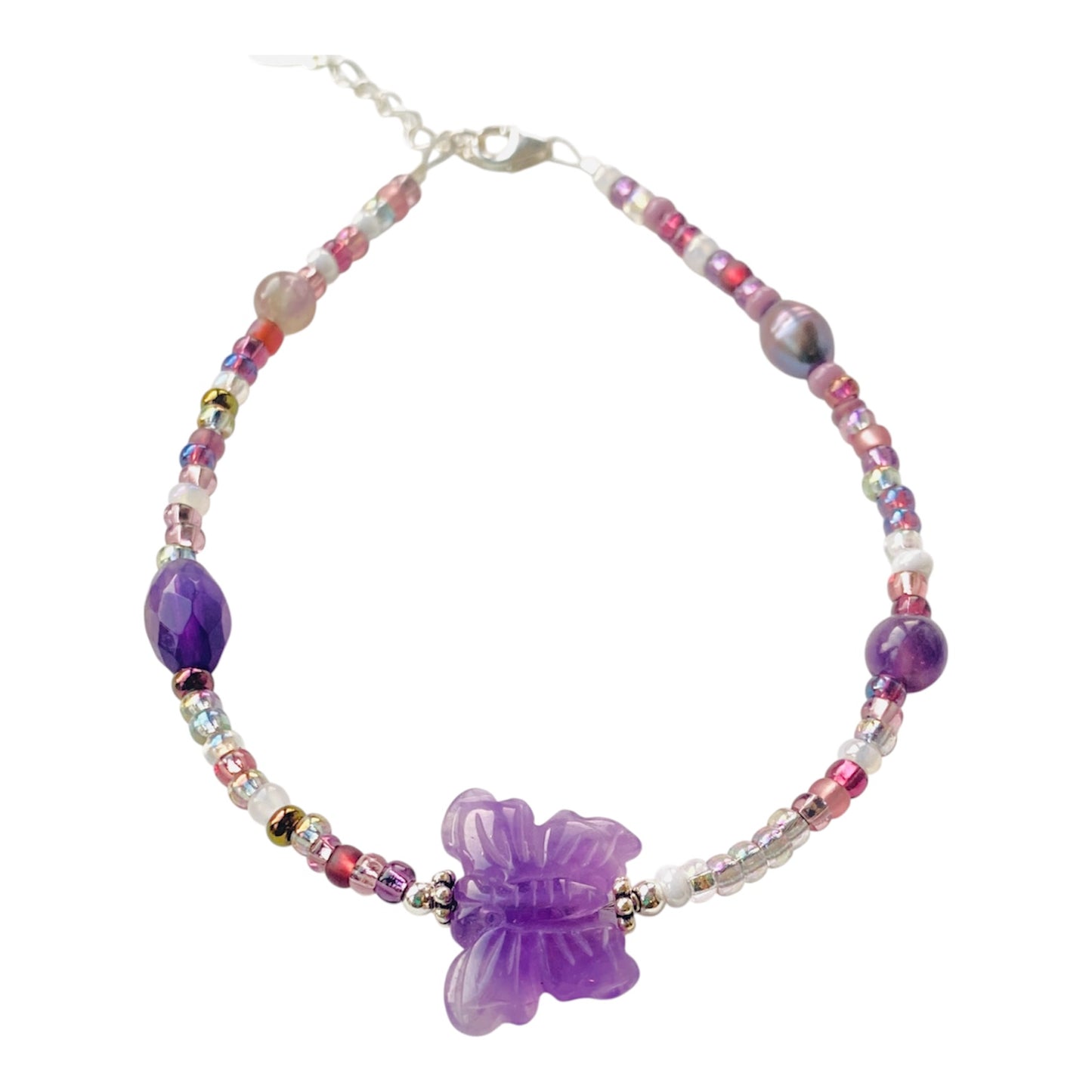 Amethyst Butterfly Bracelet