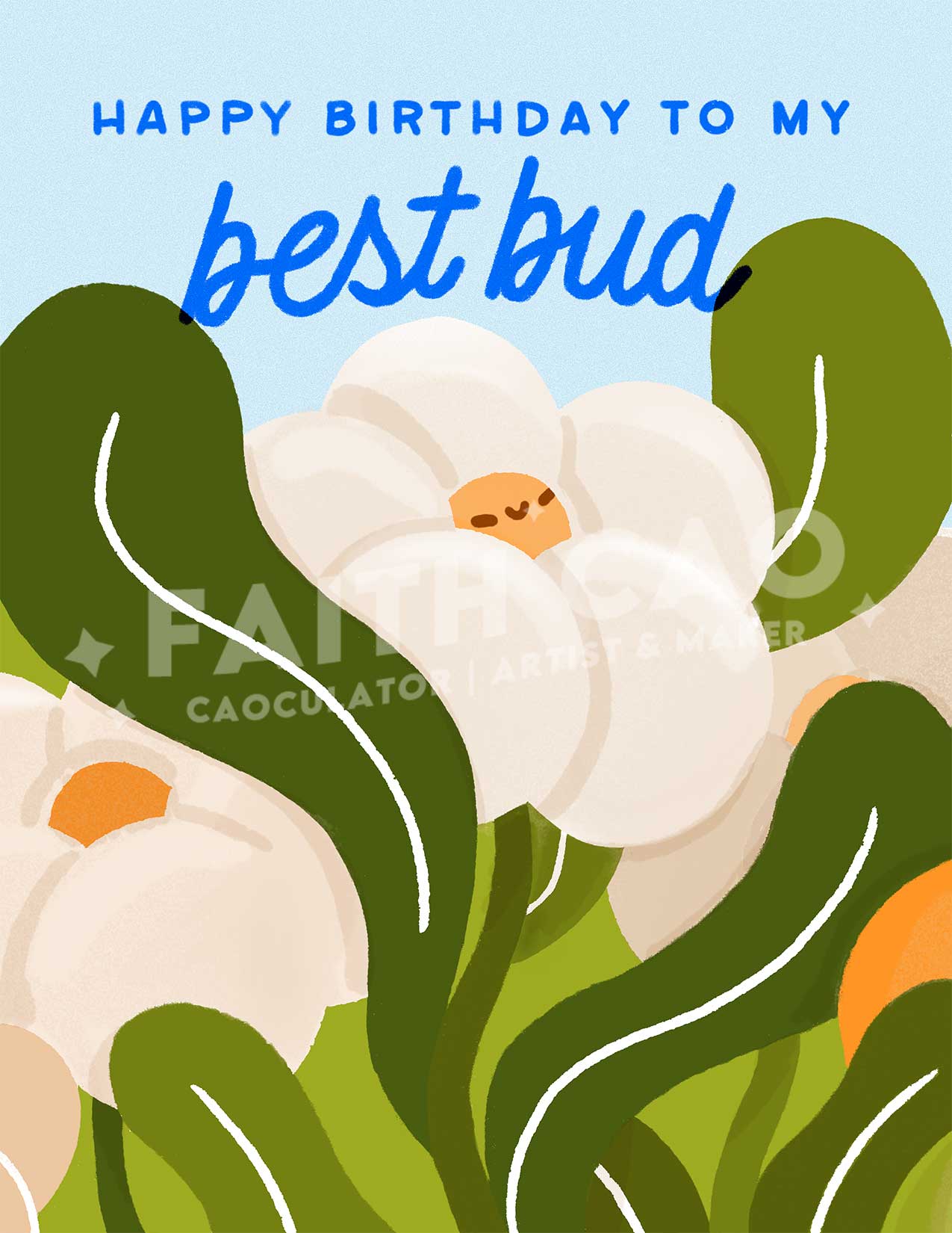 Best Bud Birthday Card