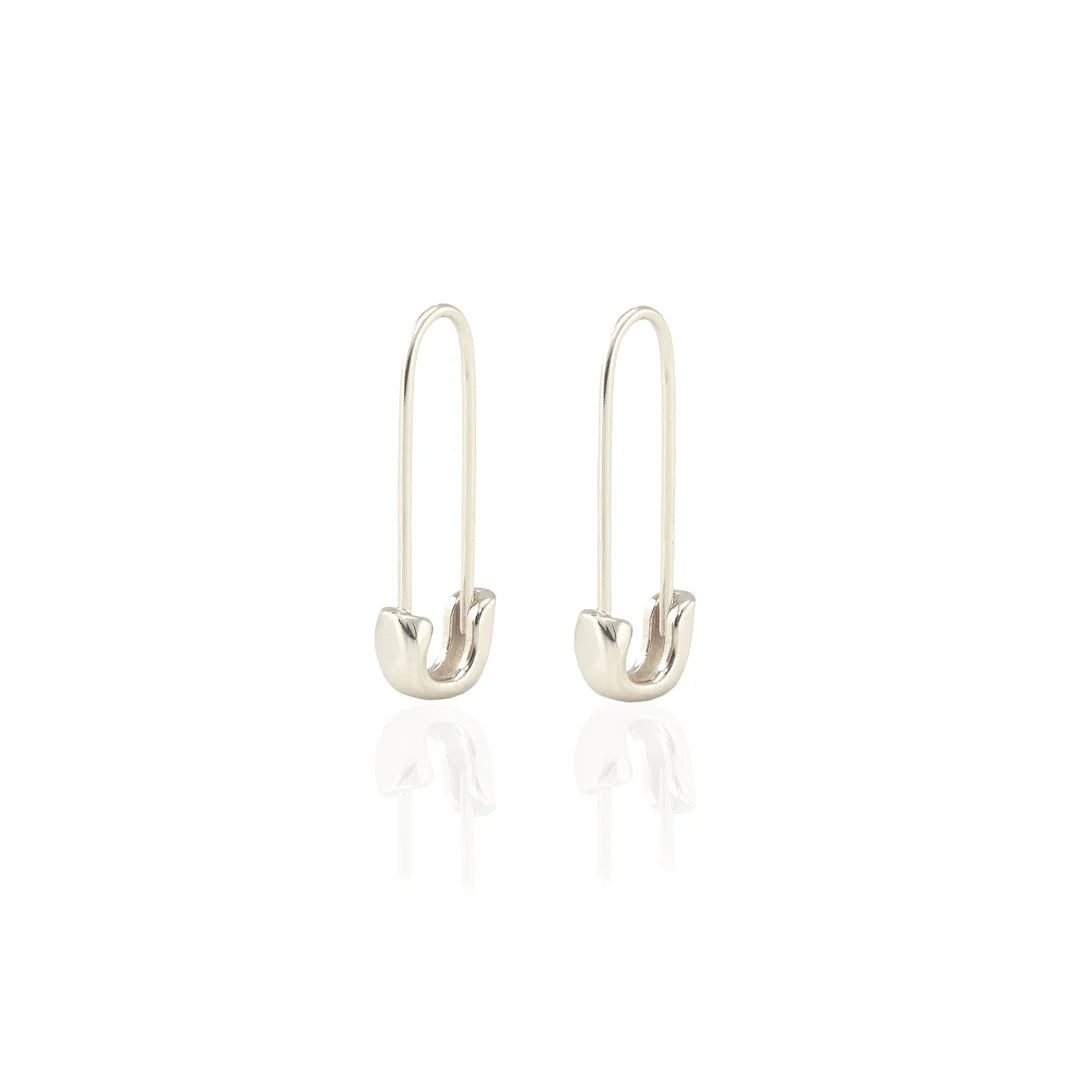 Safety Pin Hoop Earrings