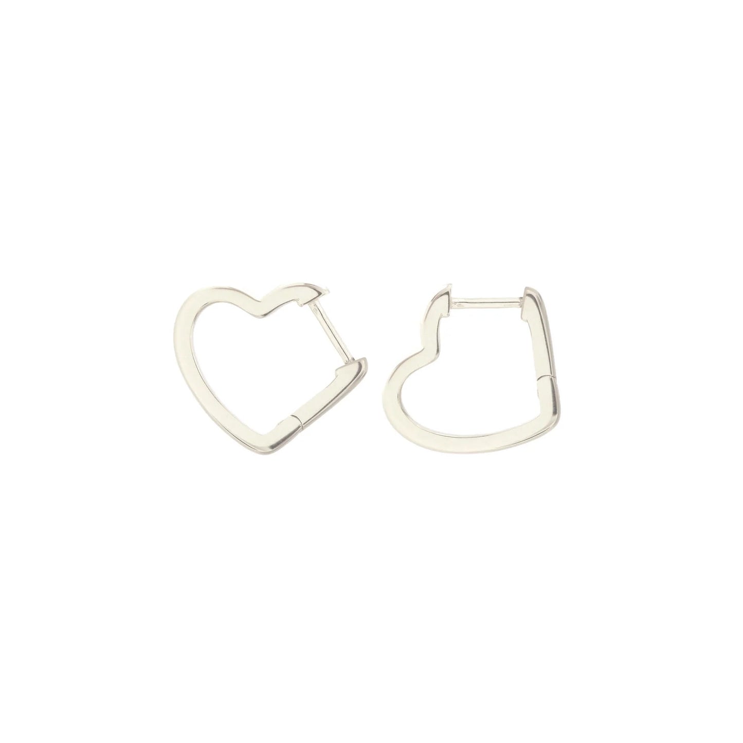 Open Heart Huggie Hinged Hoop