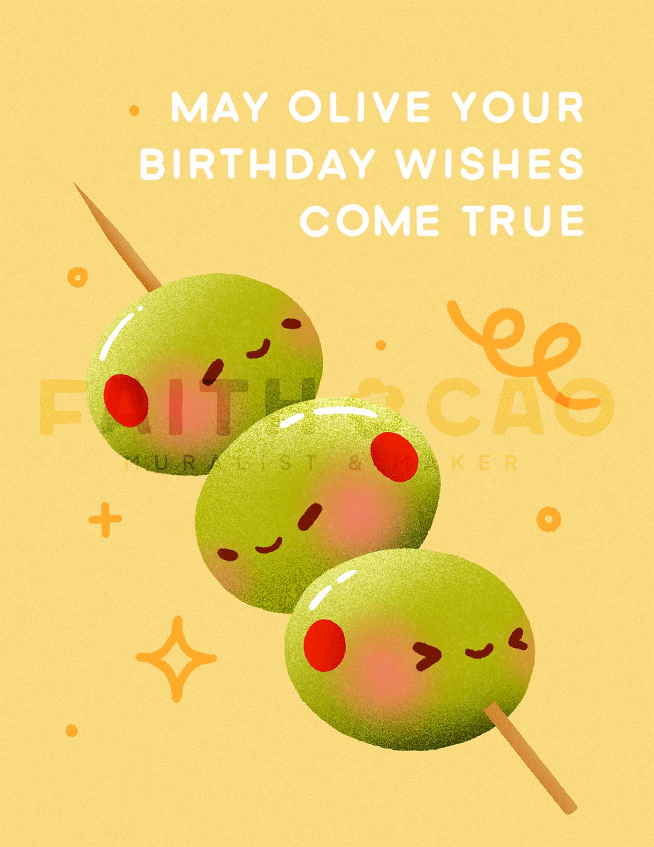 Olive Birthday Card