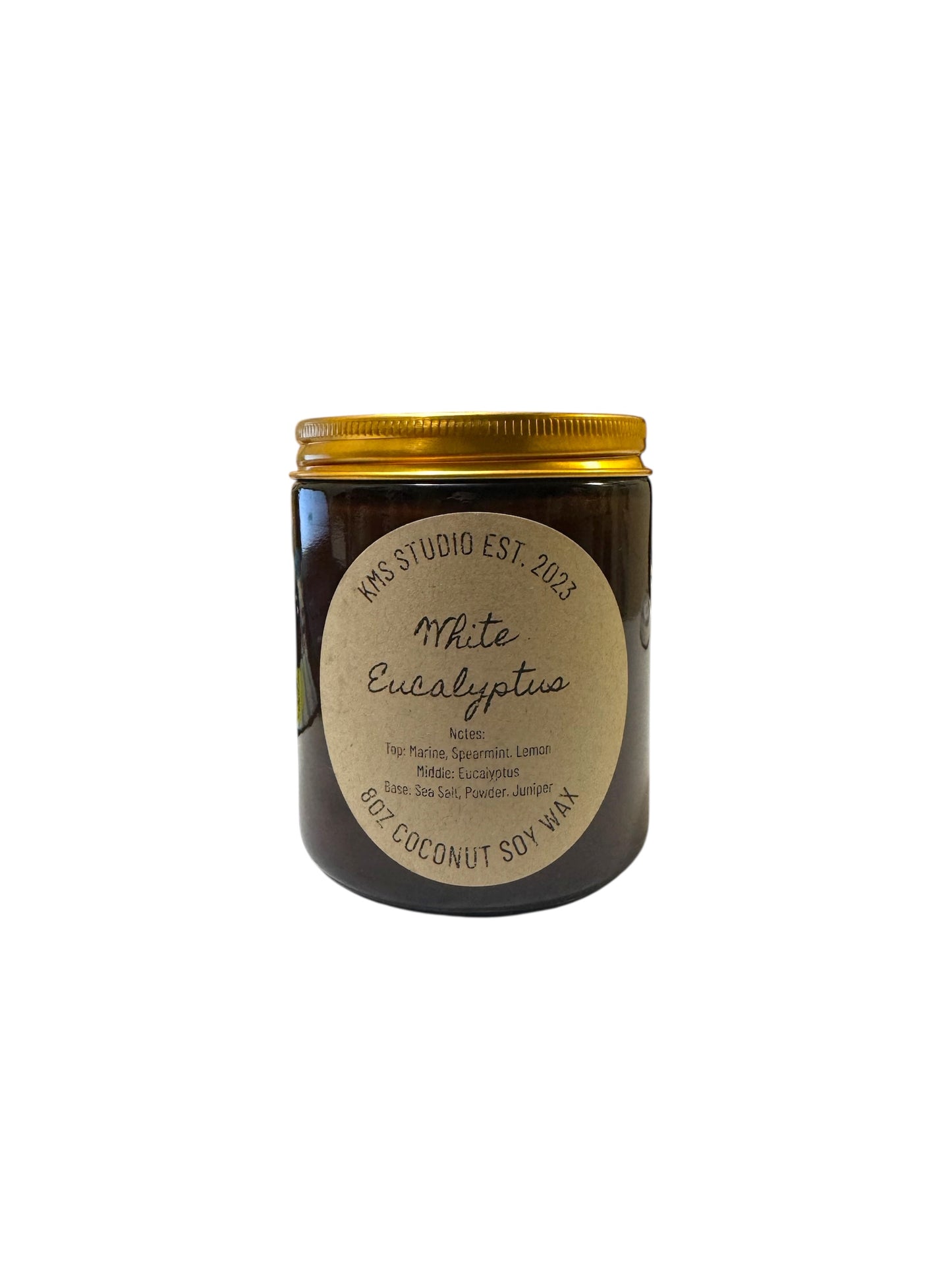 8oz Amber Glass Jar Candles