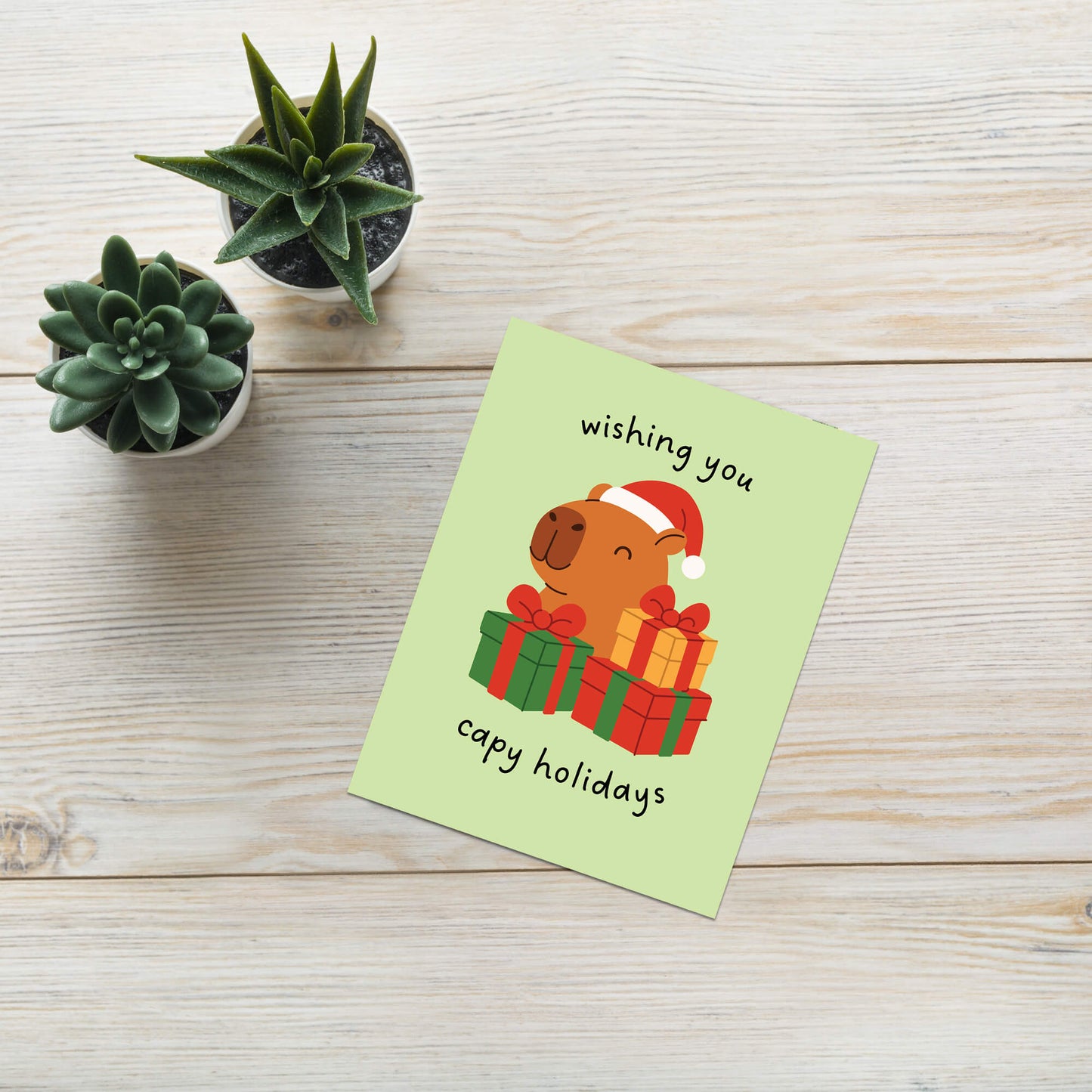 Capy Holidays Greeting Card