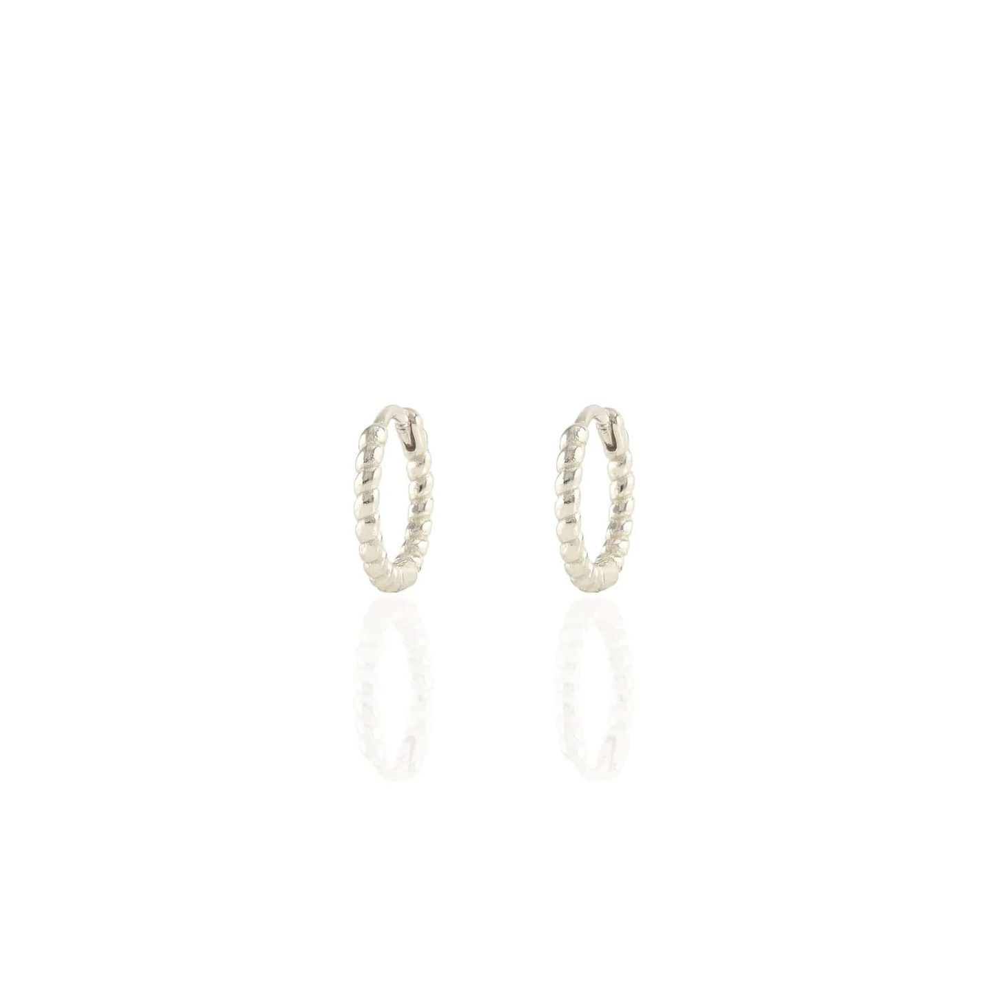 Twisted Hinge Huggie Hoop Earring