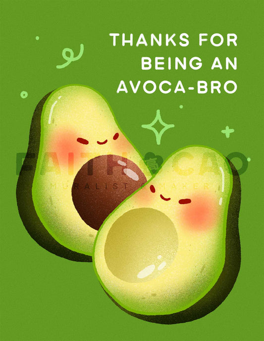 Avocado Thank You Card