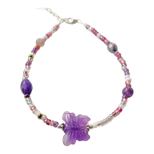 Amethyst Butterfly Bracelet