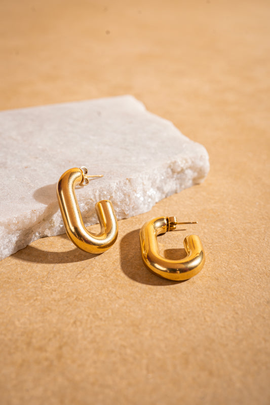 Chunky Gold Hoops - As Seen On Kate Hudson