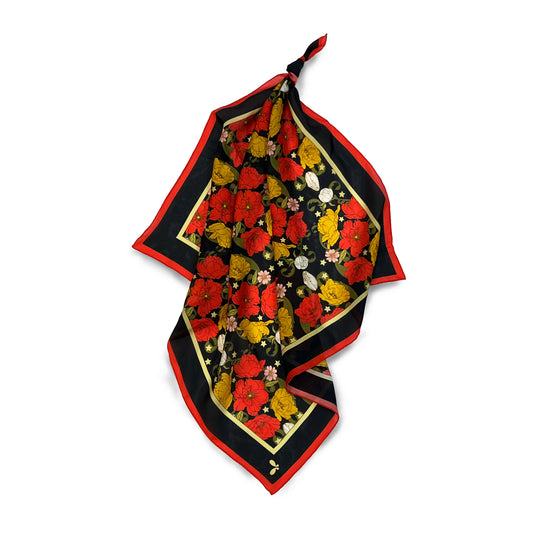 Night Bloom Silk Bandana