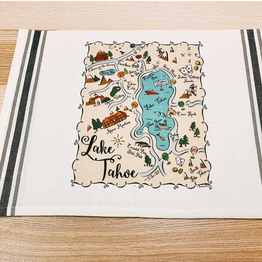 Illustrated Map Cotton Kitchen Tea Towel