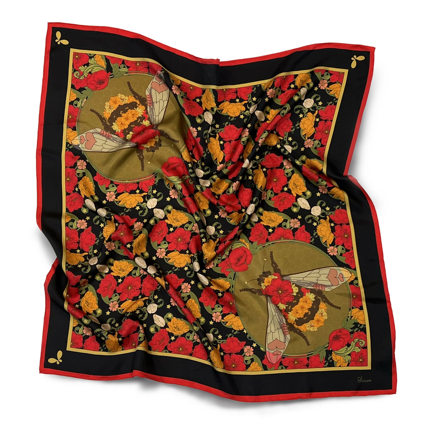 Night Bloom Queen Bee Large Scarf