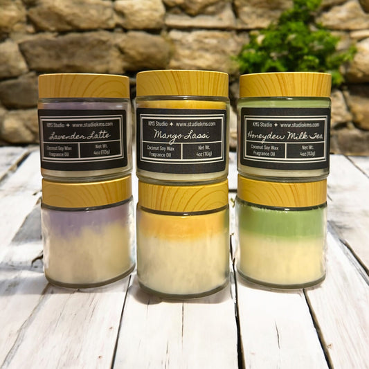 8oz Summer Drinks Clear Jar Candles (Limited Edition)