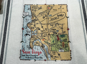 Illustrated Map Cotton Kitchen Tea Towel