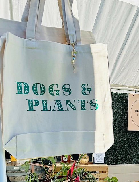 Dogs & Plants Canvas Tote Bag