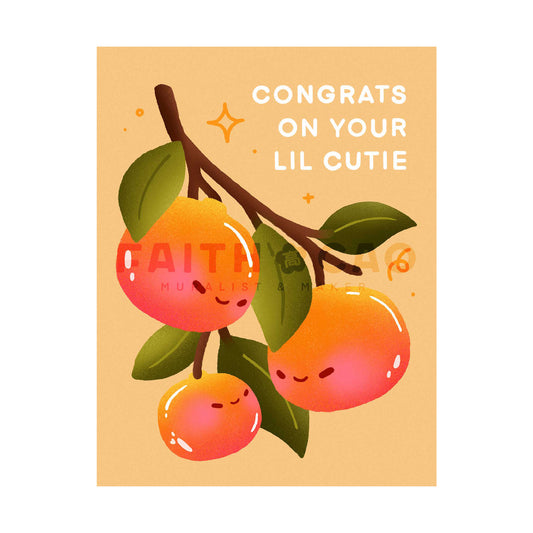Orange Baby Card