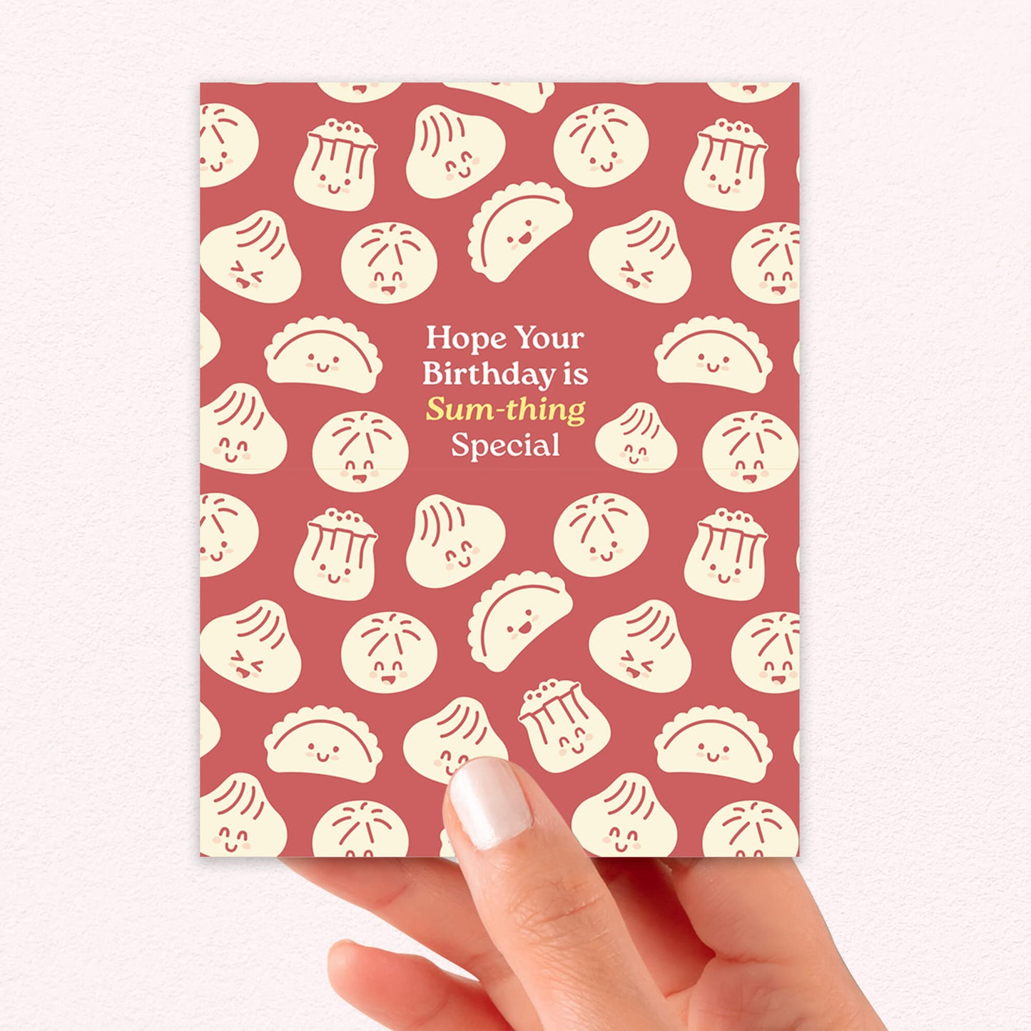 Red Dim Sum Birhday Greeting Card