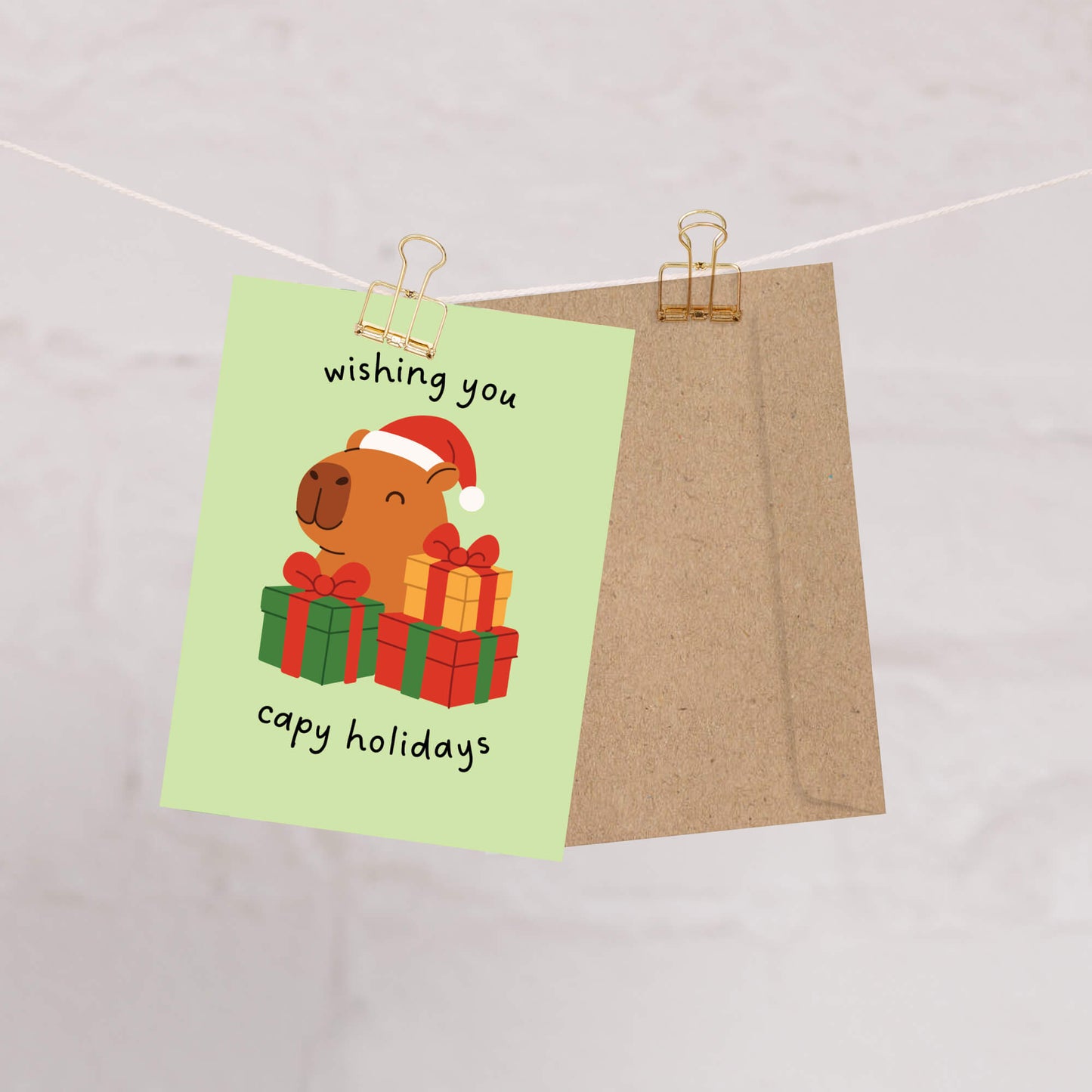 Capy Holidays Greeting Card