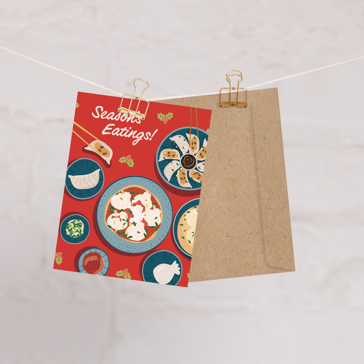 Season’s Eatings Dumpling Holiday Card