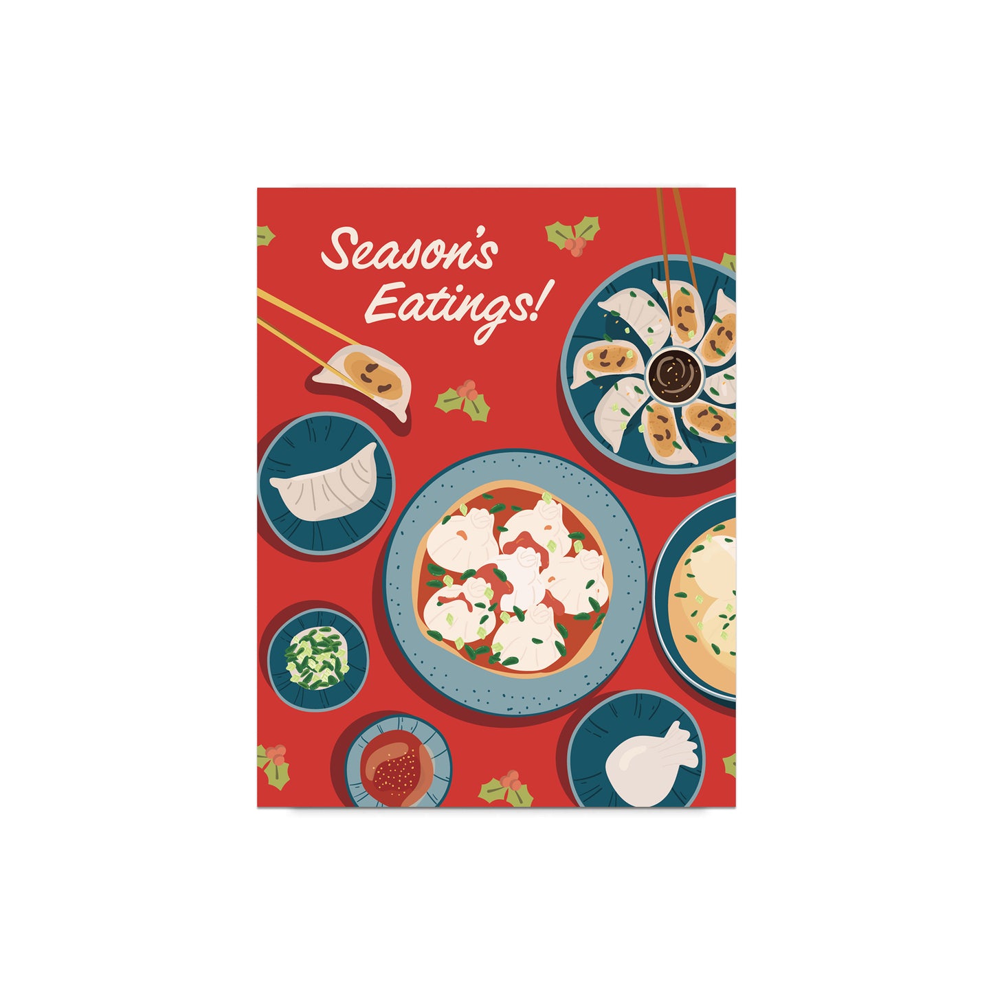 Season’s Eatings Dumpling Holiday Card