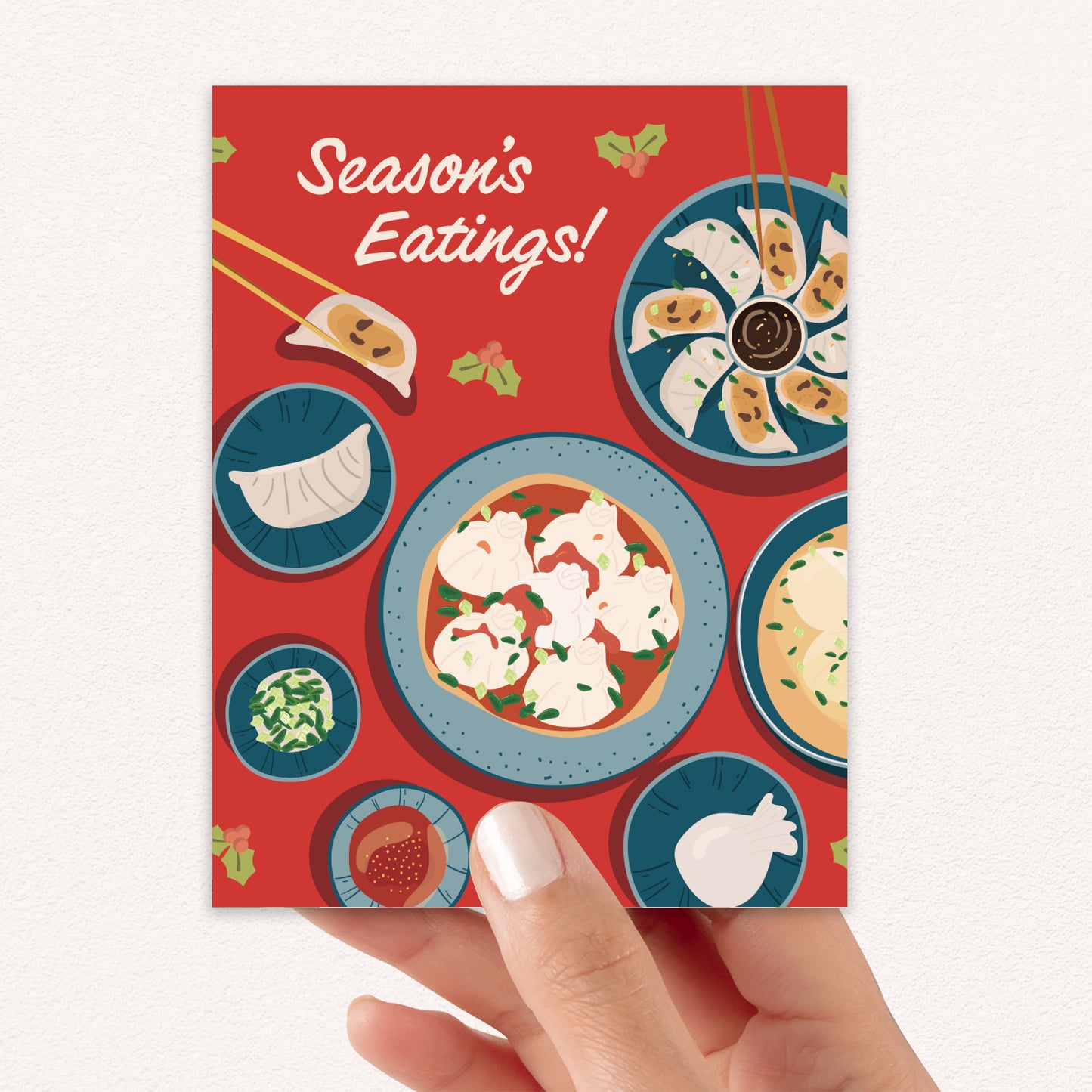 Season’s Eatings Dumpling Holiday Card