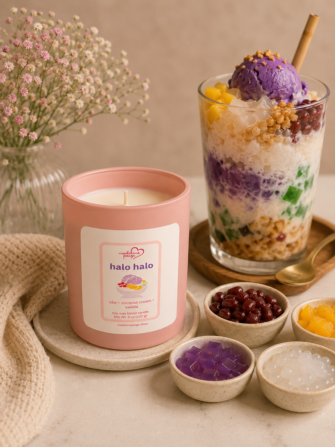 halo halo candle