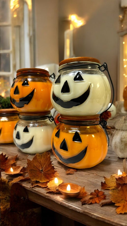 10oz Pumpkin Glass Jar Candles